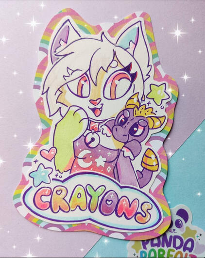 Crayons badge